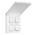 德力西(DELIXI)浴霸开关 通用家用卫生间浴室防水开关面板 四开翻盖白色