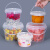 食 品 级密封塑料桶透明冰粉奶茶水果捞桶酒酿打包桶捞汁小海鲜桶工业品 500ml-白色*2个