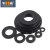 黑色尼龙垫片塑料圆形平垫耐高温绝缘塑胶平垫圈M2M4M5M6M8-M20 M2.5*5*1.0 (200粒)黑色