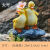 利瑞芬花园摆件创意可爱鸭子摆件树脂仿真动物微景观多肉水培盆花