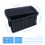 加厚长方形塑料收纳箱带盖五金零件盒小号黑色工具箱不是防净电箱 黑色+可拆无格箱+盖子 收纳零件盒