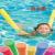 利瑞芬游泳棒浮潜棒漂浮棒儿童玩水浮力棒幼儿园教学具浮条面条棒泡沫棒 实心棒单根(颜色随机)