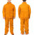 防阻燃电焊工作服防电焊焊接防护服耐高温防烫 橘色全皮上衣 L