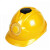 元族适用安全帽带风扇工地遮阳防晒太阳能充电透气夏季施工头帽神器空调帽 三档可充电款-黄色