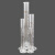 冰禹 高硼硅玻璃量筒 实验室量筒 玻璃刻度量筒 1000ml(10个/包)yt-302