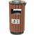 户外垃圾桶分类环卫 商用室外公园景区小区 大号金属果皮箱不锈钢 塔桶-镀锌板+塑胶木琥珀红