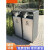 户外不锈钢分类垃圾桶公园景区大号金属环卫果皮箱市政室外垃圾箱 KS3376双分类桶咖色