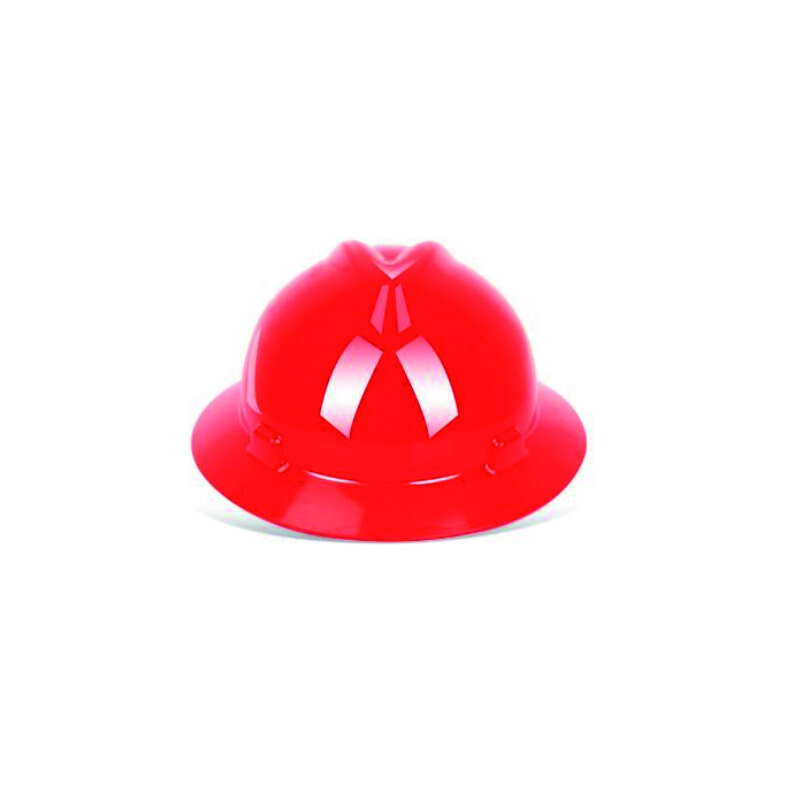 君御 大沿安全帽工地施工帽有透气款工程工人干活帽子PE安全帽带透气孔1561 红色
