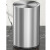 汉河丨不锈钢银色摇盖垃圾桶18L单层；24.5*40