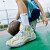 疾步（JIBU）大码篮球鞋男鞋实战篮球鞋夏季透气比赛运动篮球鞋训练耐磨跑步鞋 白月黄 35