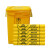 现货批发加厚手提式 一次性平口式黄色垃圾包装袋 平口式80100cm4丝500个件