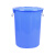 倍坚特 塑料大水桶 大号加厚塑料圆桶 圆形收纳桶 酒店厨房大容量水桶 带盖蓝色160L