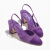 香奈儿（Chanel）女鞋高跟鞋紫色绒面革尖头粗跟休闲鞋2024新款时尚经典坡跟鞋 紫色（绒面革） 37