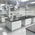 实验室防酸碱家具钢工作台钢木实验台化工厂PP中央试验操作台 单口洗眼器