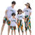 迪士尼（Disney）洋气沙滩亲子装一家三口四口短袖t恤2024新款夏季防蚊裤母女套装 S133(单件T恤) 女童90码