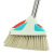 喜连声 LS-10010 软毛扫帚笤帚弹性软毛扫把 家用学校物业清洁扫帚不锈钢杆蓝色（5个/组）