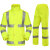 昊鹰 安全反光分体式透气雨衣雨裤套装 户外骑行成人反光雨衣套装 荧光黄L170