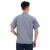 沪昆 JYT6603 短袖t恤夏季薄款工作服 灰色 XL 灰色