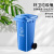 哲立禾莱 商用大号带盖户外垃圾分类垃圾桶 120L绿色厨余垃圾 