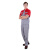 斯卡地尔（Scotoria）半袖工作服套装 分体式夏季半袖舒适高棉TC1501 红灰拼色 M