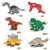 儿童积木玩具奇趣扭蛋恐龙时代幼儿园火车拼装玩具男孩侏罗纪定制 12个一套(各2个)恐龙扭蛋
