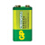 GP超霸9V电池话筒层叠1604G 6F22 9V方形9伏万用电表碳性电池10粒 9V灰色英文版10粒价