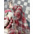 SBJH淑女套装女秋冬新款冬季女装全套高级气质减龄女2024法式复古格纹 内搭上衣+吊带连衣裙 两件套 S 80-90斤