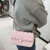 酷奇袋鼠（KUQIDAISHU）斜挎包女2024新款简约链条包单肩包菱格女包 粉色