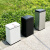 商用智能感应垃圾桶方形大容量办公室分类带盖果皮箱 黑色40+40升