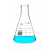 坚弓三角烧瓶锥形瓶子50 100 500ml耐高温化学实验室器材广口刻度烧杯 普通150ml