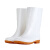久匀 白色高筒雨鞋水鞋 防滑卫生靴防油耐酸碱食堂水鞋劳保鞋 白色中筒 44