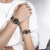 玛斯威顿（MAXVITON）情侣手表一对男女士手表皮带时尚潮流夜光防水光能表太阳能表 情侣款1701-66P