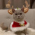 雪狮猫咪圣诞披风斗篷新年保暖睡袍小型犬狗狗秋冬衣服圣诞节帽子围巾 小红帽斗篷S/均码