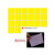 一平方厘米分米长方形正方形面积与周长学习套装磁吸磁性计算面积测量器教具学具小方块边长1cm小学生数学 [磁吸]5厘米正方形黄色20个袋装