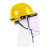 定制杰安莱透明切割防护安全帽电焊面罩防冲击耐高温面屏防飞溅防护罩 黄帽PC面屏