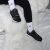斯凯奇（Skechers）女鞋休闲鞋春新款黑白熊猫鞋训练鞋运动休闲鞋 66666036/BKW 35