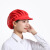 普耐迪工作帽女车间防尘白色防油烟厨房卫生餐厅服务员头罩白黑色 红色半网1个