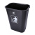 垃圾桶大号长方形无盖餐厅家用厨房塑料大容量商用垃圾分类垃圾桶 亮牌43L黑色无盖