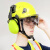 安全帽 多功能工地护目防砸安全帽 隔音降噪耳罩 新国标 建筑工程头帽 印字 黄色帽+墨镜+B07E耳罩 1-3天
