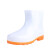 3531男式PVC低筒雨鞋1304白牛筋底工作水鞋 白色 40码 