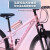凤凰（Phoenix）新款星脉山地自行车女款粉色青少年初中生山地自行车男女成人单车 钢架辐条轮-珊瑚粉 24速26寸【适合155-185cm】