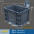 加厚EU箱过滤箱物流箱塑料箱长方形周转箱欧标汽配箱工具箱收纳箱 大号2层 灰色