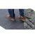 者也 双条纹地垫 PVC防滑胶底任意裁剪高密绒布吸水性强通道地毯垫 1.2*5m 灰色