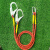适用于双大钩缓冲包安全绳安全带连接绳延长绳空调安装高空作业保险带绳 双大钩1.5米（红色绳）