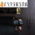 百圣牛个性创意黑檀紫檀木包包挂件招财猫咪汽车钥匙扣可爱小猫手机挂件 黑檀木乖巧猫蓝眼