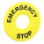 急停开关标识牌按钮警示圈紧急停止警告标签电梯电气标识黄圈22mm 内直径22mm 外直径60mm100个