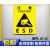 安全标识牌请消除人体静电标识牌温馨标牌提示牌定做安 JD12PVC塑料板 20x30cm