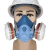 7502防毒面具液态硅胶防尘半面罩套装喷漆切割打磨焊接防毒气口罩 S-7502+S-6001尘毒套装
