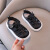 G.DUCK KIDS男童包头镂空运动凉鞋夏季新款儿童透气洞洞鞋韩版女童框子鞋 黑色 21码内长约13cm