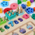 中精质造儿童木制磁性数量颜色计数分类套柱积木对数板运笔迷宫走位板玩具 三合一走珠对数珠子